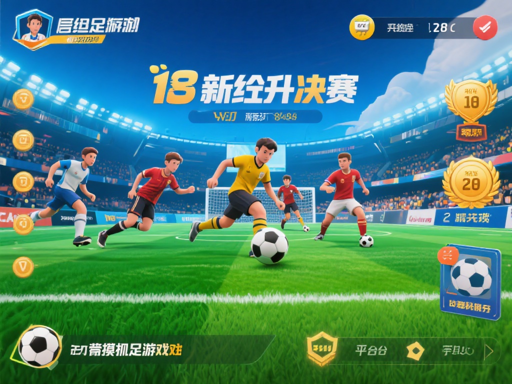以某款模拟足球游戏为例，玩家通过平台进入虚拟赛场，