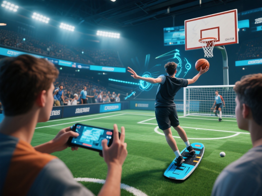 传统体育更多依赖于场地和人力，而游戏将这一形式巧妙